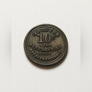 Rare Antique Alabama Lumber Token 10¢ Uriah ALA Scrip Merchandise Trade Token